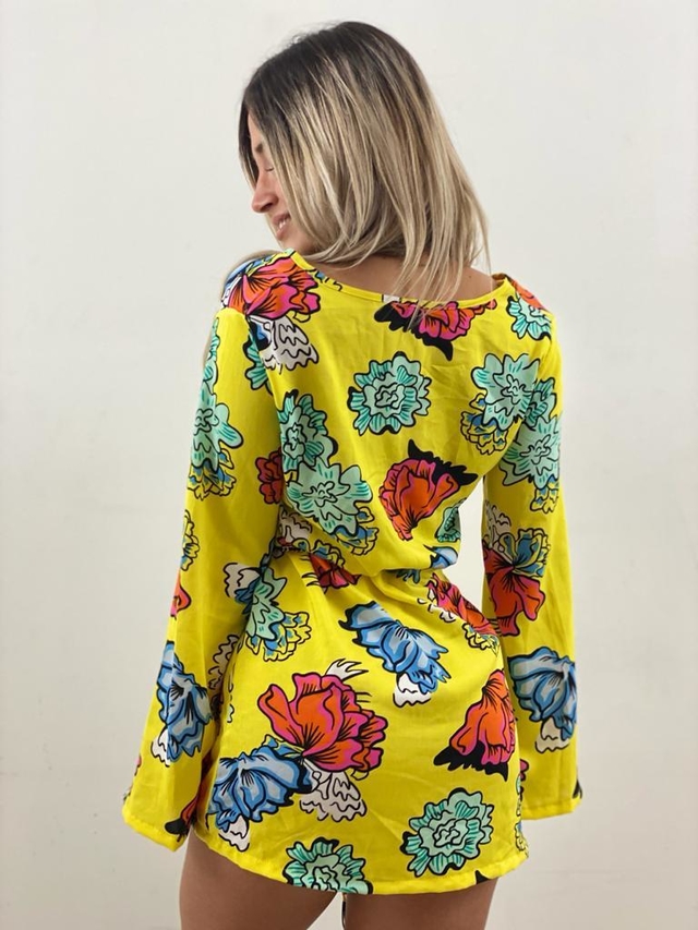 Vestido Fibrana con Cinturón #7094 - Avellaneda Store