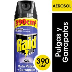 Insecticida Raid Mata Pulgas y Garrapatas en Aerosol 390cc