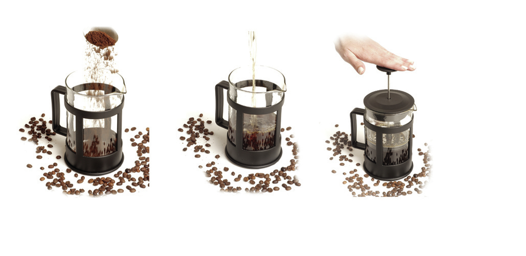 Cafetera Embolo Prensa Francesa Vidrio Y Plastico Chica 350 Ml