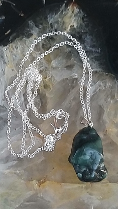 Pingente esmeralda com corrente prata 925 - amor incondicional - comprar online