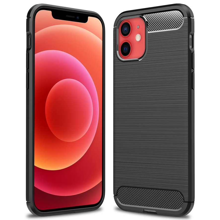 Funda Fibra de Carbon Negra iPhone 12 Mini 5LD
