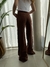 PANTALON WIDE LEG MARRON