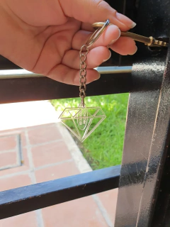 Llavero de acrílico diamante