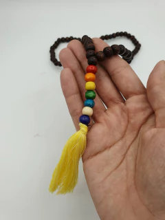 Japa Mala de madera 7 chakras