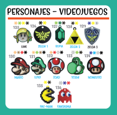 Chapitas plasticas personajes Videojuegos - comprar online