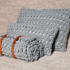 Cushion Maxi Croche Turim Gray 50x50 on internet
