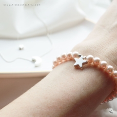 Pulsera estrella plateada