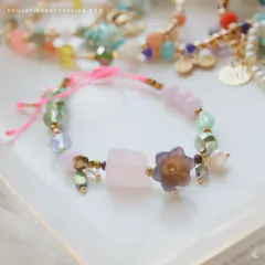 Pulsera cuarzo rosa