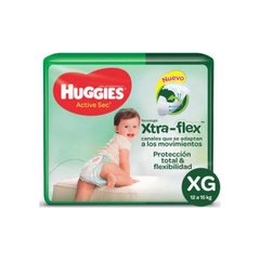 PAÑAL HUGGIES VERDE X-FLEX MEGA XG PAQUETE X18 - comprar online