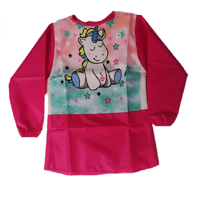 Delantal De Pintura Impermeable Para Niños De 3-6 Años – Manga Larga Y Bolsillos | Pack De 2 (Azul Y Rojo)