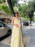 vestido amarillo estampado - comprar online