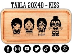 KISS ROCK MUSIC - REGALOS DE CUMPLEAÑOS - PLATO BANDEJA 20X40 PARA ASADOS Y PICADAS