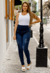 Calça gestante jeans destroy skinny - Mundo Gestante | Roupas para Grávidas