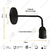 Aplique lampara spot brazo curvo industrial pared negro blanco iluminacion led