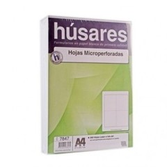 Resma Húsares Microperforadas en 4 A4 75 grs. (7847)