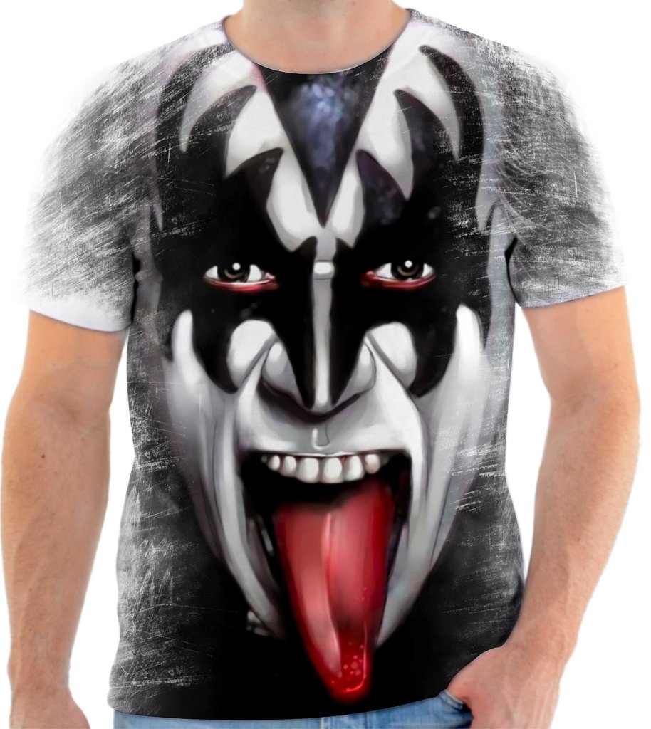 camiseta infantil banda kiss