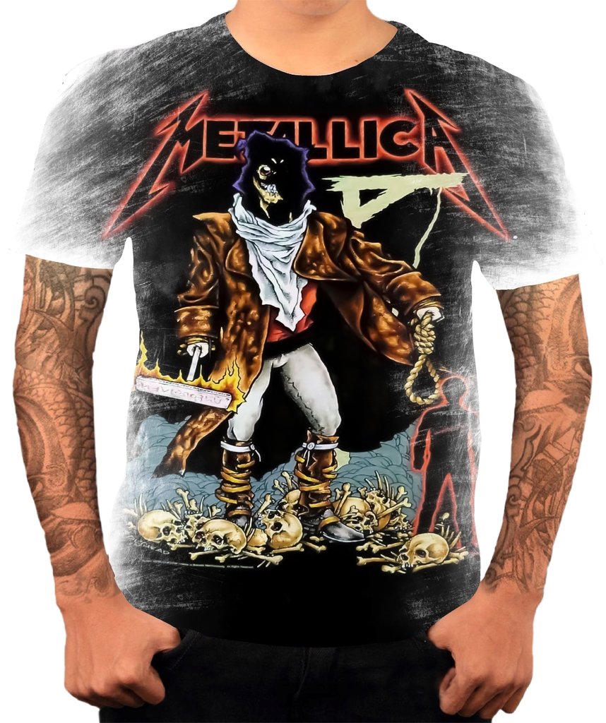 camisas de rock metallica
