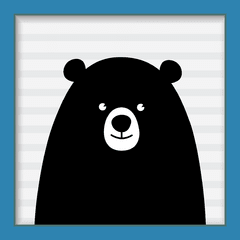 Quadro Urso #23 - P&B - loja online