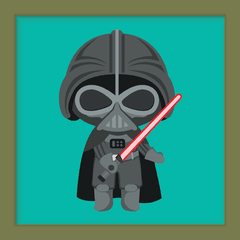 Quadro Darth Vader - Cute - comprar online