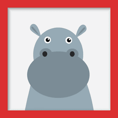 Quadro Hipopótamo #1