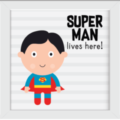 Quadro Super Man cute na internet
