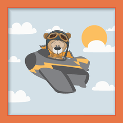 Quadro Urso #27 - Aviador na internet
