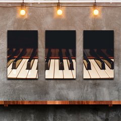 KIT 3 Placas Decorativas Mosaico Piano