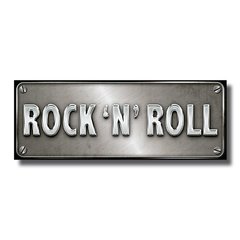 PLACA ROCK'N'ROLL 40x15 cm - comprar online