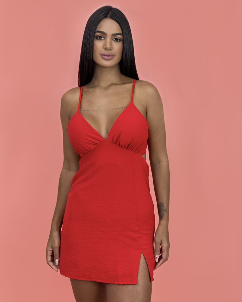 Vestido Princesa - Vermelho - Duna - Único 36 ao 42