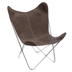 BUTTERFLY CHAIR · L E A T H E R · BROWN - buy online
