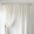 cortina organza bordada zafira beige 2 paños 145x220 cm