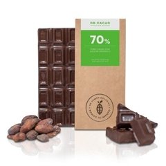 Chocolate DR. CACAO - Cacao al 70% con azúcar orgánico - 75 gr.