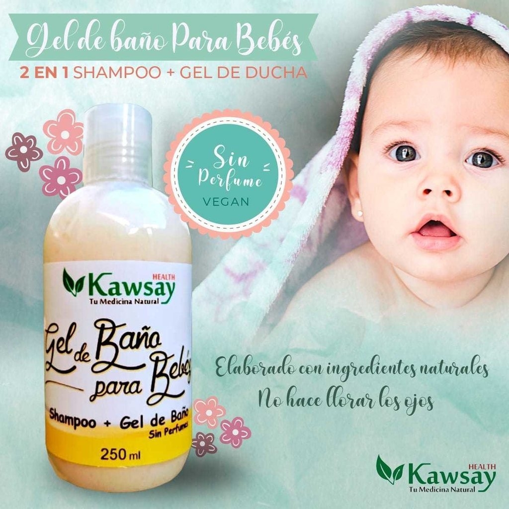 Gel de Baño para Bebés Natural (sin perfumes) - 250 ml