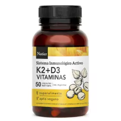 Vitamina D3 + K2 NATIER - 50 cápsulas