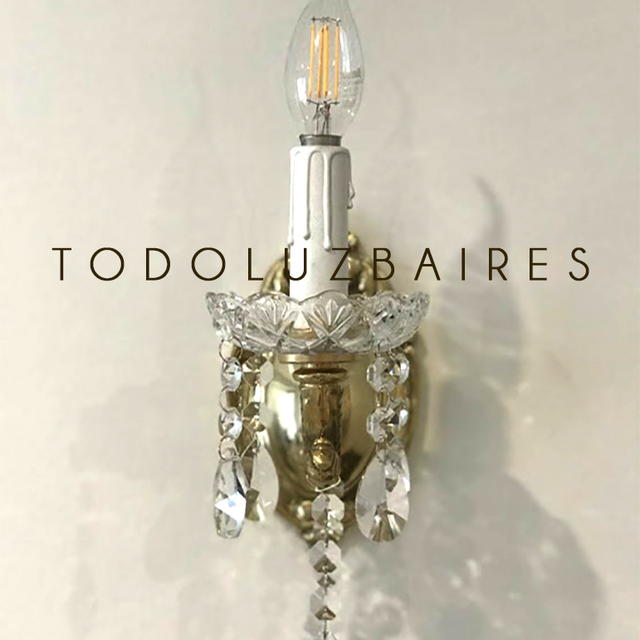 Aplique de pared de 1 luz de bronce pulido clásico