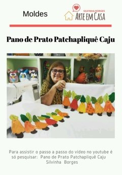 Molde Pano de Prato Patchapliquê Caju
