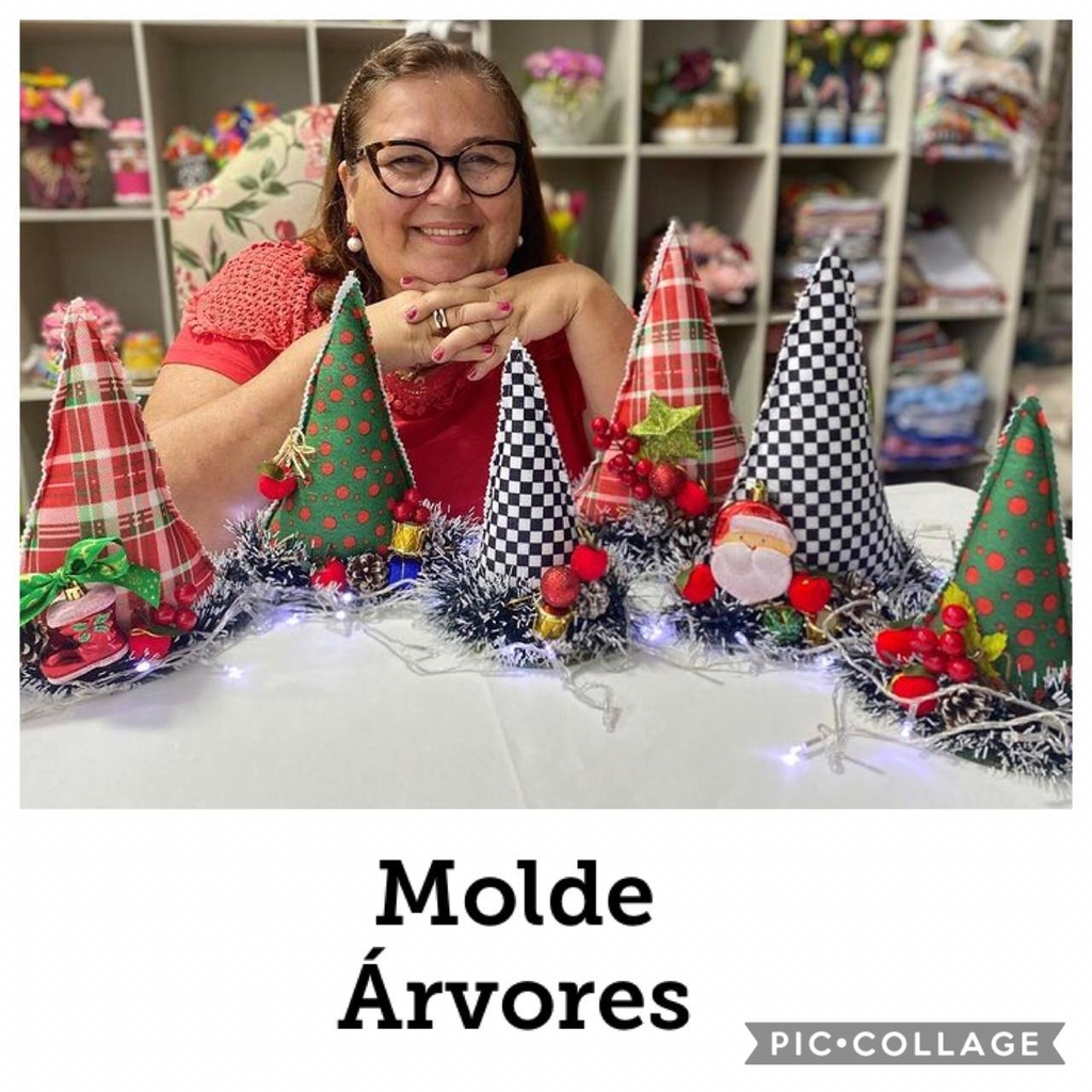 MOLDE ARVORES DE NATAL - LOJINHA DA SILVINHA BORGES MOLDE ARVORES DE NATAL - LOJINHA DA SILVINHA BORGES