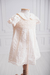Vestido de Renda Renascença com Nesgas de Linho Bordado Off White - comprar online