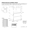 Modulo 2 cajones y hueco Claudia Muebles