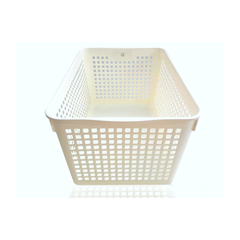 Cesta plástica modular name basket deep branca 4584 da linha Inomata da Jirosan
