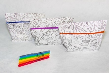 Cartucheras neceser de tela de papel para pintar y lavar