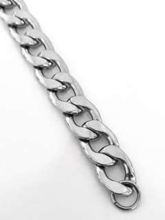 Pulsera eslabon cubano grueso. Acero en internet
