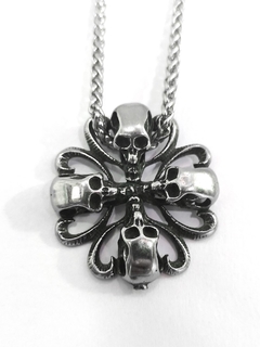 Collar flor de calaveras - skull factory joyas