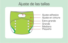 Pañal Ecológico Absorbente Intercambiable Estampado de Buhos / Unitalla de 0 a 30 meses - babymoon