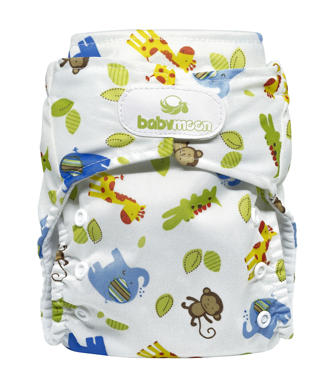 Pañal Ecológico Absorbente Intercambiable Estampado de Zoo / Unitalla