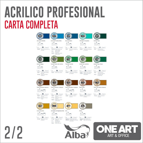 Acrilico Alba Profesional 1500ml Grupo 1