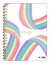 Cuaderno Mooving 16x21 Espiral Tapa Dura 80h Golden Rainbow