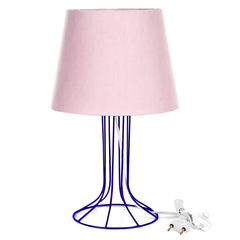 Abajur Torre Dome Com Aramado Azul Varias Cores - loja online