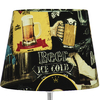Abajur Eros Dome Bar 049 com Base Amarela Quadrada - comprar online