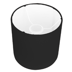 Cúpula Cilindrica de Abajur Tecido Preto 15x16cm - comprar online